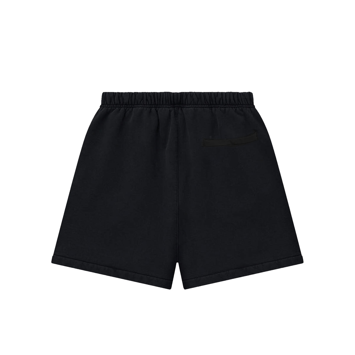 NoType Sweat Shorts in black, back view with welt pocket